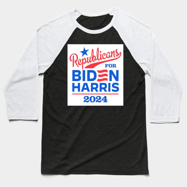 Republicans For Biden 2024 Baseball T-Shirt by MotiviTees